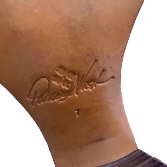 PATRICIA NASH Anita Block Heel Pumps Size 7 Leather Black Classic Work Shoes - Picture 11 of 16